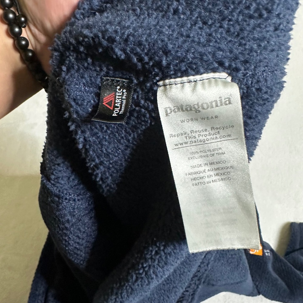 Patagonia Re-Tool Snap-T Fleece Pullover Women's XL Navy Blue Polartec Workwear - Picture 7 of 10